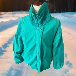 Vintage Teal Bomber Jacket